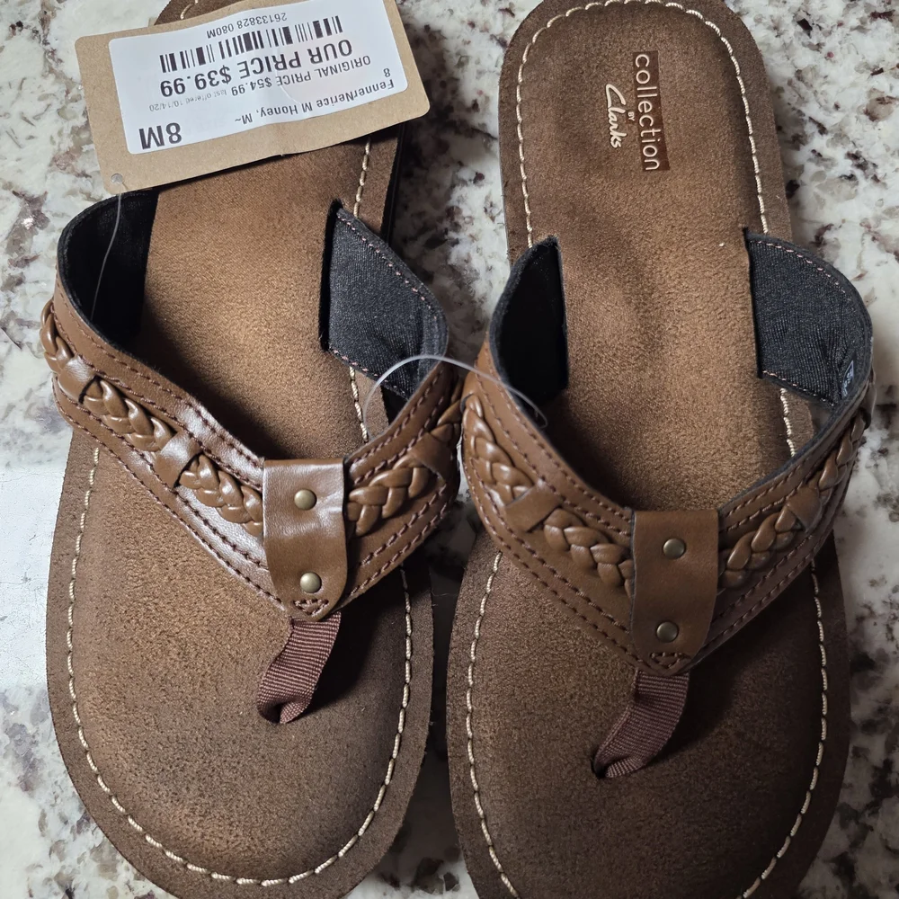 Clarks Womens Brown Size 8 Sandals -STILL AVAILABLE - Picture 6 of 7